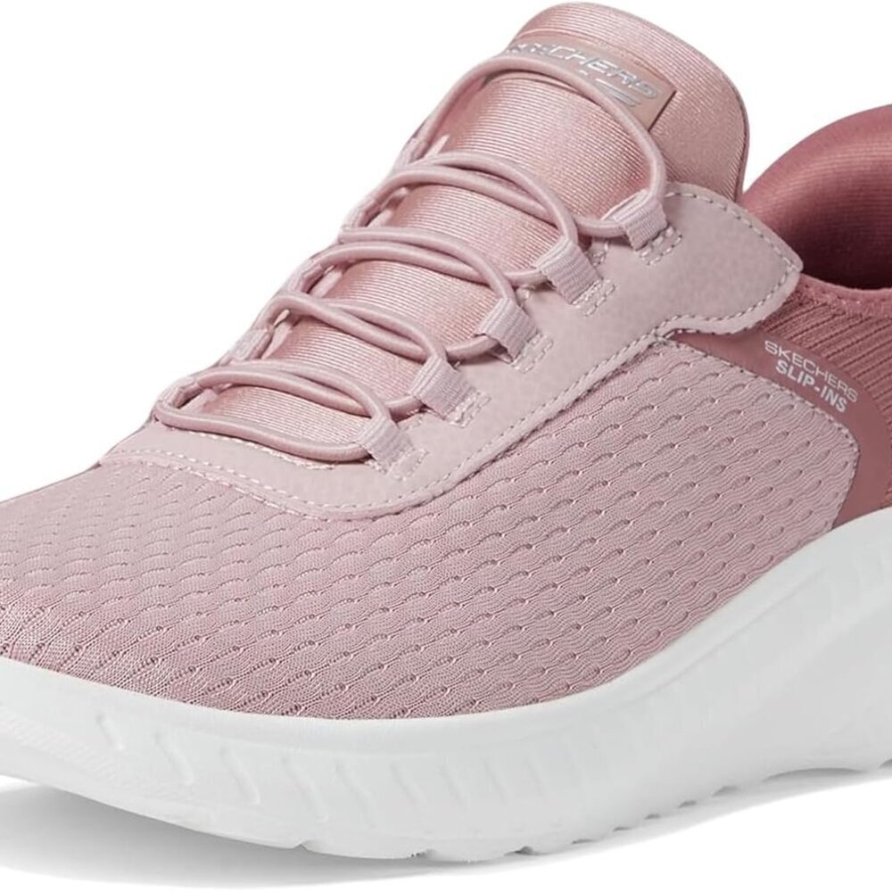 Womens Slip-in Sneakers Knit Ankle Athletic Comfort Vegan Blush 8.5